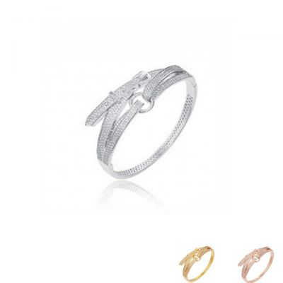 Hermes Debridee Diamonds Celebrity Bracelet Silver /18 K Gold Nice Price Jewellery 