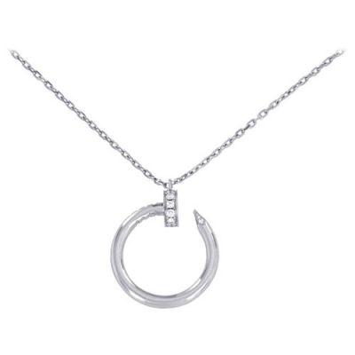 Best Price Cartier Juste Un Clou Nail Design Pendant Women's Diamonds Necklace Silver/Yellow Gold/Rose Gold B7224512/B7224513/B7224514