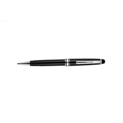 MontBlanc Meisterstuck Classique Black Lacquer & Platinum-Plated Clone Ballpoint Pen MT037