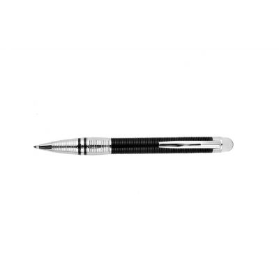 MontBlanc Starwalker Platinum-coated & Black Lacquer Dynamic Curvied Design Ballpoint Pen MT078
