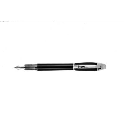 MontBlanc Starwalker Classique Platinum-Coated & Black Lacquer Resin Fountain Pen MT084