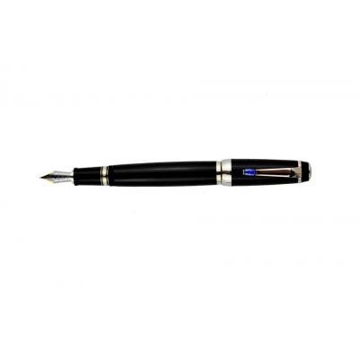 MontBlanc Boheme Black Lacquer & Gold-plated Fashion Blue Jewelry Fountian Pen MT011
