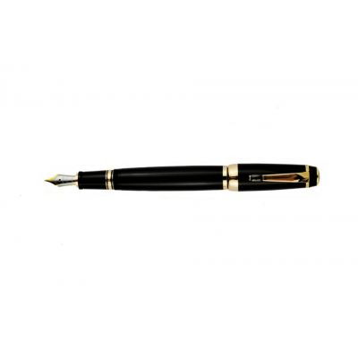 MontBlanc Boheme Black Lacquer & Gold-Plated Jewelry Fountian Pen MT024