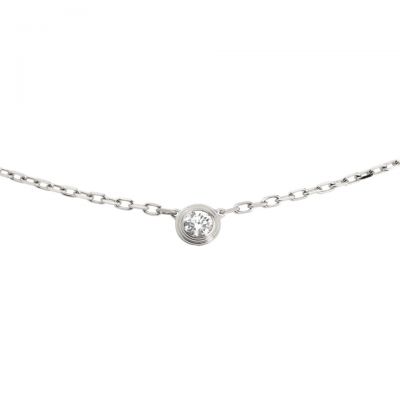 Cartier Diamants Légers Diamond Necklace Small Model B7215900 18k White Gold Plated