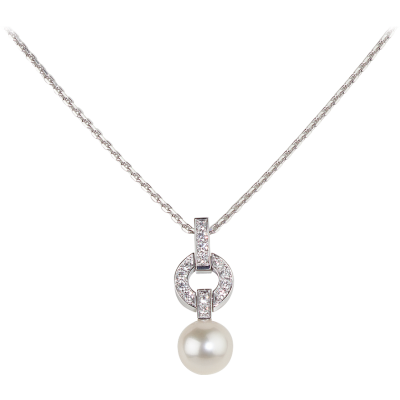 Affordable Cartier Himalia White Gold Pearls Diamonds Necklace Imitation UK Price B3038400