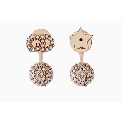 2018 Luxury Christian Dior La petite Tribale Diamonds CD Rose Gold Star Earrings Replications E0800TRECY_D301