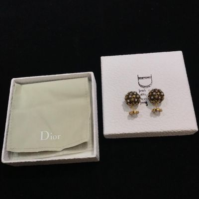 Chic Christian Dior Pearl Diamond Earrings CDJW009