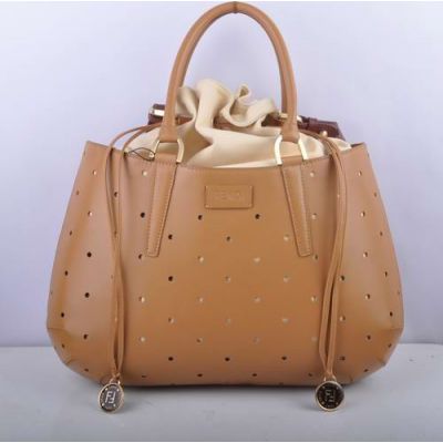 Fendi B Fab Top Handle Ladies Leather Tie Perforated Shoulder Bag Apricot Price List 2017