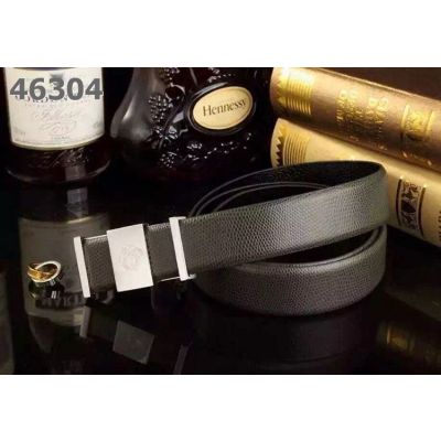 Good Reviews Versace Multicolor Grainy Leather Strap Rectangle Logo Embossed Pin Buckle For Mens