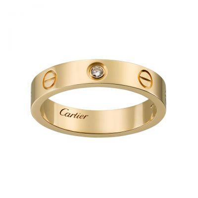 Wholesale Cartier Love Wedding Band UK Fake B4056100 18K Yellow Gold Three Diamonds