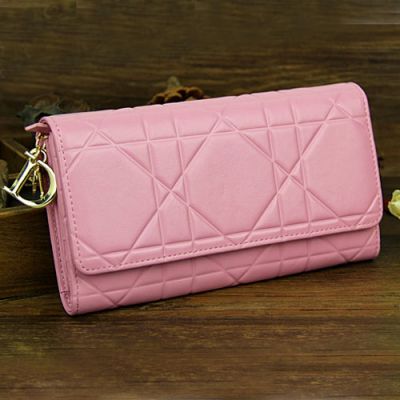 Lady Dior Golden Link Chain Strap Pink Patent Leather Cannage Fake Dior Wallet Latest Collection 