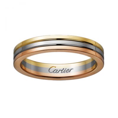 Trinity de Cartier Wedding Band B4052200 18K Gold Plated Simple Design Ring Online Store