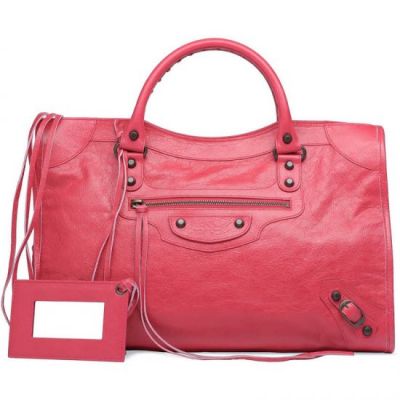 Sweet Balenciaga Rose Thulian Ladies City Top Handle Aged Brass Hardware Crossbody Bag Price List