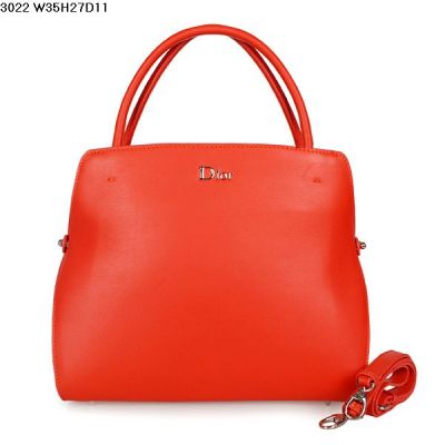 Latest Dior Cherry Red Silver Logo Calfskin Leather Large Tote Bag Top Handle For Sale 