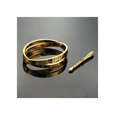 Cartier Love Bracelet 18K Yellow Gold Knock Off Wedding Bangle Lowest Price Rare Collection