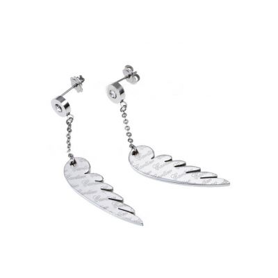 Excelent Cartier Love Angel Wings Motif Earrings Fake White Gold Plated Earrings