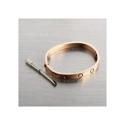 Cartier Love Collection Replica Oval 18K Pink Gold Bracelet Top-end Version