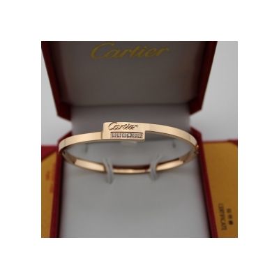 Cartier Panthere 6 Diamonds Bracelet Pink Gold Bangle For Sale