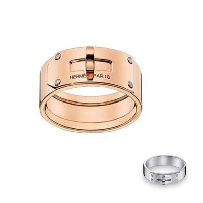 High-quality Hermes Vogue Kelly Rose Gold Ring Silver Jewellery 2018 Newest Canada H109038B 00050 