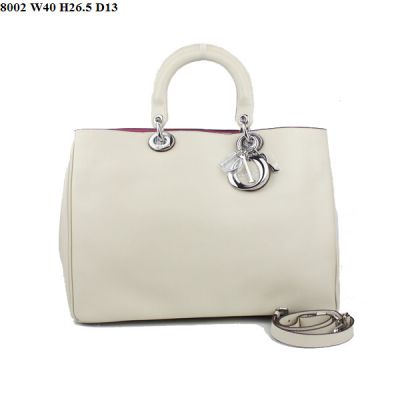 Jumbo Ladies Dior "Diorissimo" Bag In Bag Nappa Leather Top Handle Tote Bag Sandy Beige 