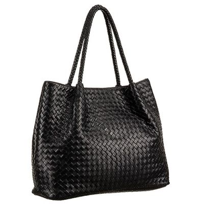 Bottega Veneta Intrecciato High Quality Women's Black Nero Duffel Bag Tote 