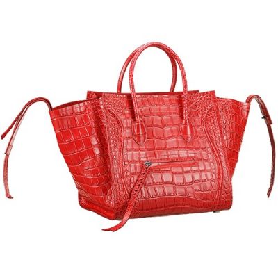 Cheapest Celine Phantom Spring Medium Ladies Top Handle Red Crocodile Bag 