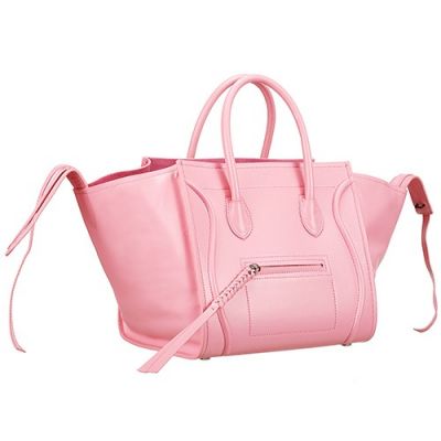 Celine Phantom Pink Lovely Style Medium Girls Leather Tote Bag All Summer