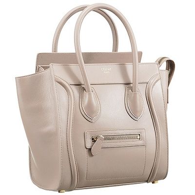 Celine Micro Luggage Ladies Top Handle Beige Home Party Idea Handbag