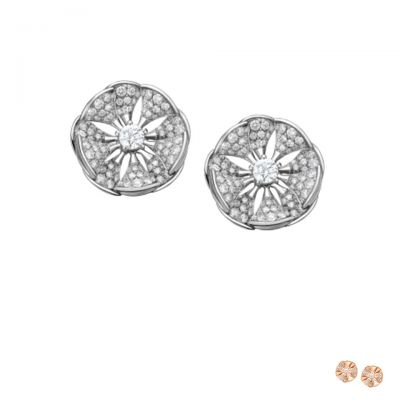Bvlgari Divas'dream Diamonds Flower Ear-studs 350785 OR857273 Classy Gold Wedding jewelry 