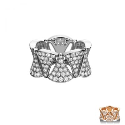 Vogue Bvlgari Divas'dream AN856926 Swarovski Diamonds Wedding Ring Unique Design AN856925 Silver Jewellery