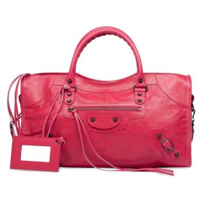 2017 New Balenciaga Small Golden Studs 43CM Leather Tassel Ladies Part Time Handbag Rose Thulian Wholesale 