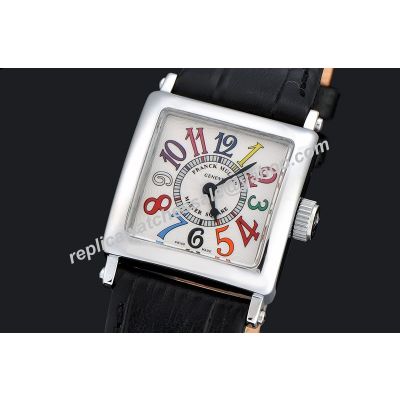 Franck Muller Master Square Colour Dreams 6002 L QZ V Ladies 18kt Silver Watch Replica 