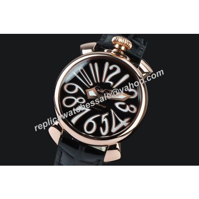 Gaga Milano Manuale Black Style Quartz NO Diamond 48mm Cheap Fake Watch