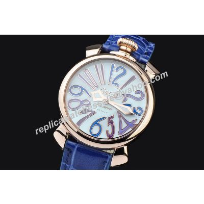 Lady Gaga Milano Manuale 48MM Acciaio  Ref.5010.09S Quartz  Rose Gold Watch Replica 