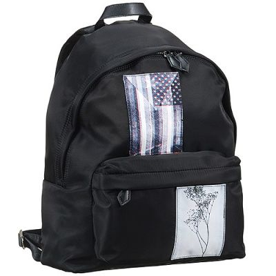 Best Replica Designer Givenchy  Black Canvas Front Zipper Pocket Backpack With Two Printed Patterns