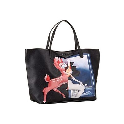 Givenchy Best Replica Antigona Fashion Printed Bambi Pattern Big Black Shopping Tote Bag For Lady