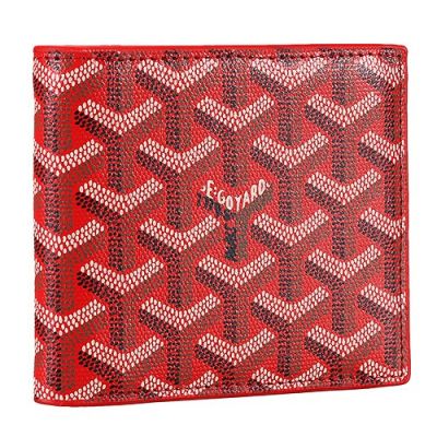 Voguish Goyard Victoire Women's Leather Designer Purse Bright Red Cheap Online