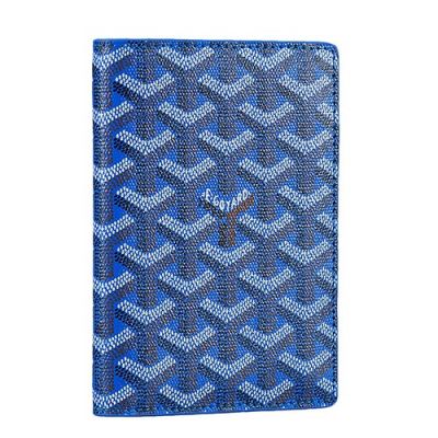 Good Looking Goyard St Pierre Ocean Blue Leather Passport Cover Online Store