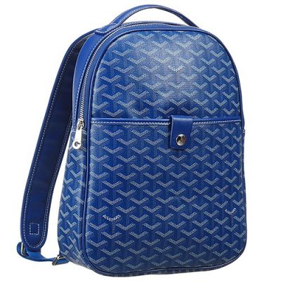 Authentic Goyard Blue Leather Fashion Designer Medium Backpack Shoulders Bag