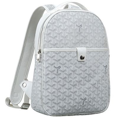 Faddish Goyard Calfskin Leather White Backpack Best Replica Designer USA