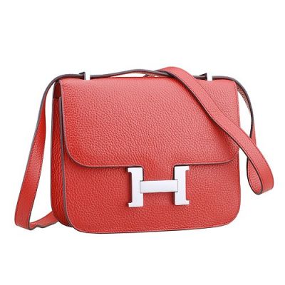 High Quality Silver H Buckle Flat Top Ladies Hermes Constance Flap Shoulder Bag Best Price 