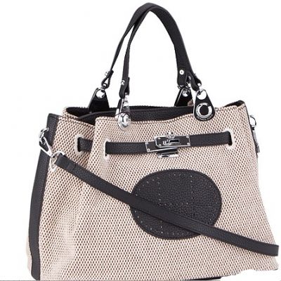 Hermes So Kelly Big Silver Hardware Narrow Strap Shoulder Bag Beige Textile & Black Leather Online  