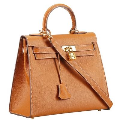 Top Sale Hermes Kelly Classic 28CM Ladies Top Handle Flip-over Flap Shoulder Bag Golden Lock 