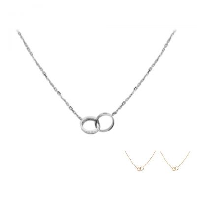 Clone Love Collection Interlocking Hoop Pendant Necklac Diamonds Screw Pattern Ladies Luxury Necklace B7013900b7013800b7013700