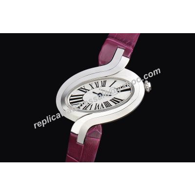 Captive De Cartier NO Diamond Womens White Gold 35mm Quartz watch Fake 