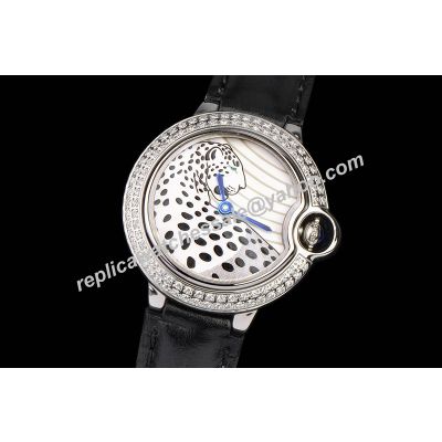Special Ballon Bleu de Cartier Diamond Leopard patterned 42mm  Quartz Watch KDY062