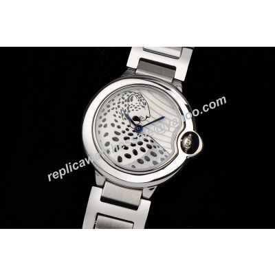 Women's Ballon Bleu de Cartier Love Jewelry 18kt White Gold ss Bracelet Watch 