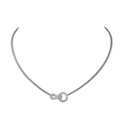 Elegant Good Reviews Cartier Party Style Diamonds Medium Model Agrafe Necklace Replication Sale Price B7224547 