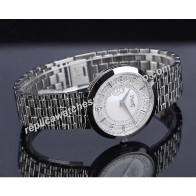 Cheap Piaget Dancer&Traditional Diamonds G0A37047 Lady White Gold 34mm Bracelet Watch