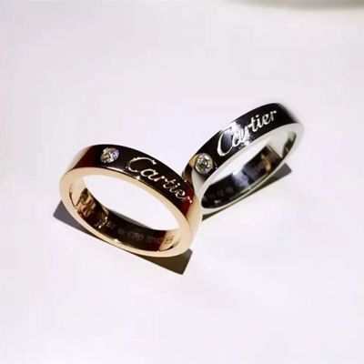 C De Cartier Diamonds Wedding Band 18K White/Pink Gold Replica Ring Philippines Price Couple Style B4086400/B4051300